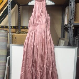 Chic Backless Pink Dress